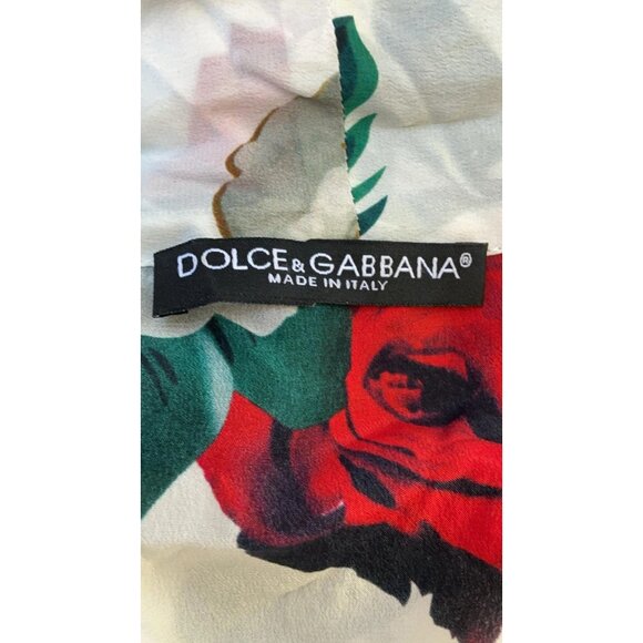 Dolce & Gabbana Rose Printed Blouse Top Buttondown S - Picture 8 of 8